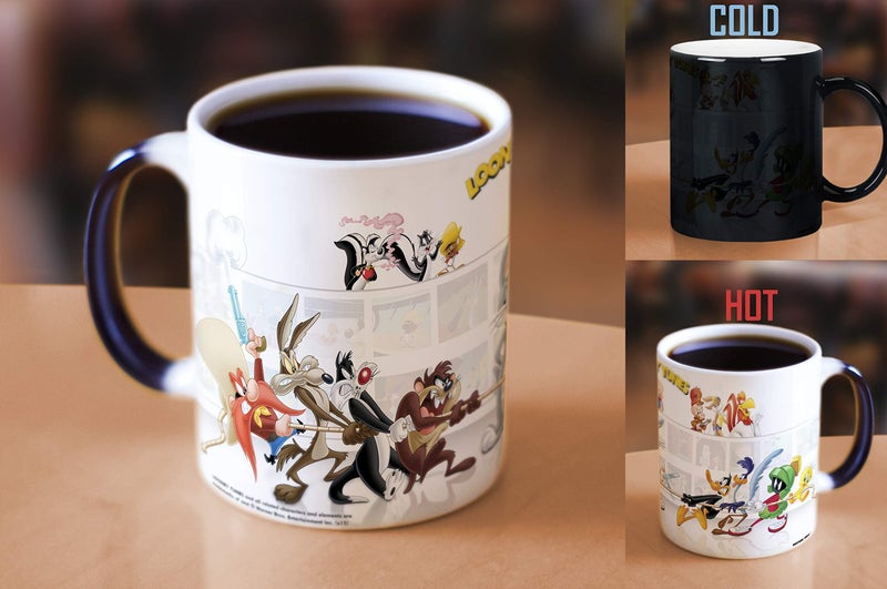 Morphing Mugs Looney Tunes (The Tunes) Ceramic Mug, Black - Image 3